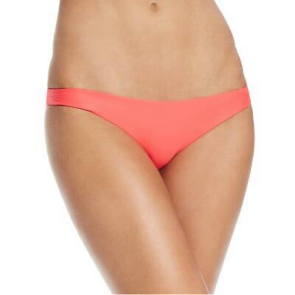 Mikoh Womens Pink Solid Full Coverage Bottom L